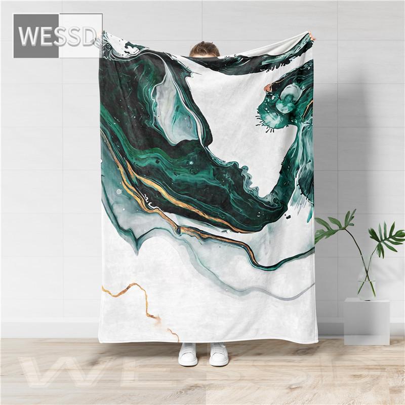 Зеленое одеяло, диван, декоративное мраморное одеяло, пушистое фланелевое покрывало на кровать, флисовое одеяло для путешествий