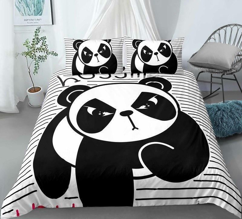 Panda Doona Quilt Duvet Cover Set Pillowcase Single Double Queen King Size Bed