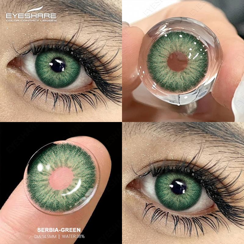 1Pair Color Contact Lenses for Eyes Fashion Cosmetic High Quality Blue Lenses Green Eye Contacts Cosmetic Eye Contacts Yearly