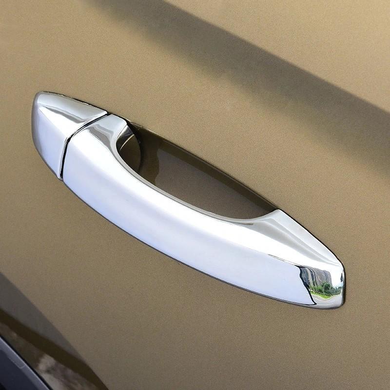 Для MG HS 2018      2024 ABS Карбон Глянцевый Черный Накладки на Ручки Двери Автомобиля Наклейки Аксессуары для Стайлинга Автомобиля