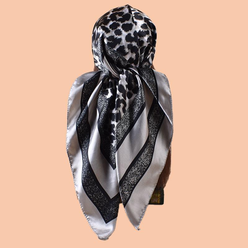 1PC Ladies Sexy Leopard Print Woven Scarf Large Fashionable Headscarf Travel Party Ladies Silk Scarf Versatile Wrap Stylish