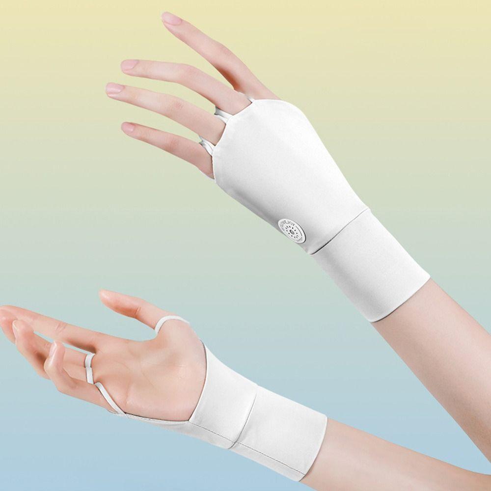 Защита от солнца и ультрафиолета Ice Silk Гольф Перчатки Cool Солнцезащитные Перчатки Открытые Перчатки с пальцами Спорт на открытом воздухе