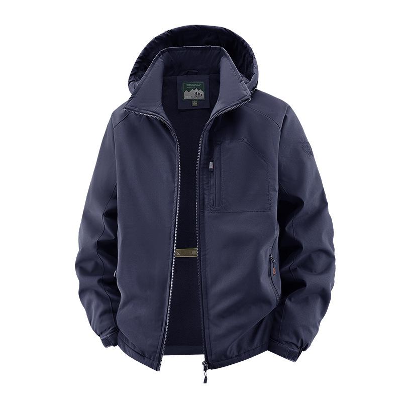 Зарубежная куртка большого размера, новая весенне-осенняя, для улицы, деловая куртка со стойкой, спортивная повседневная универсальная мужская куртка