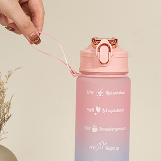 750ml Gradient Drinking Bottle Large Capacity Leak-proof Ins Style Travel Straw Jug Daily Use