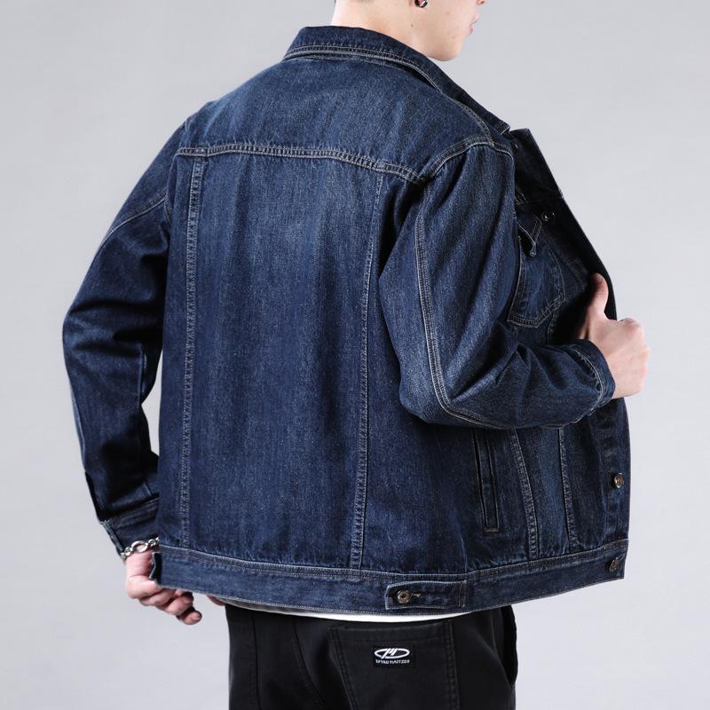 Men's Retro Washed Denim Jacket – Trendy Spring/Autumn Fit