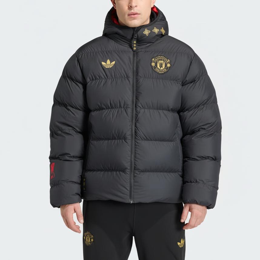adidas Оригинальная утепленная куртка Manchester United Cultural Story Ограниченная серия Год Лошади Коллекция к Китайскому Новому Году Мужская куртка JM5567