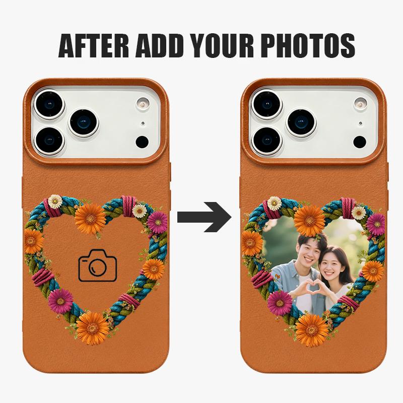 Customized Photo Phone Case For iPhone 17 Pro 16e 16 15 14 Pro Max 13 12 Pro 11 Air Love Heart Frame DIY Design TPU Back Cover