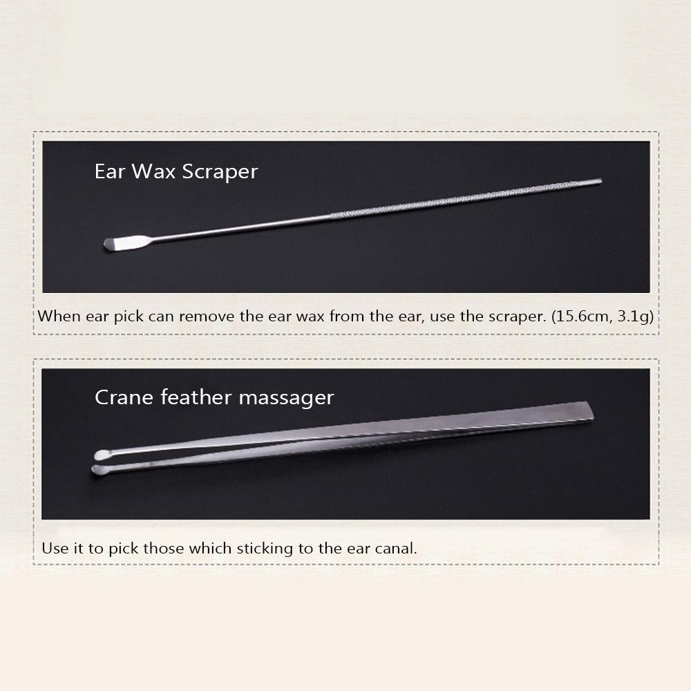 8PCS Ear Pick Set Ear Wax Remover Decompression Ear Massager Ear Pick Tools Ear Care Kit