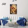 Detailed Canvas Poster President Jesus Wall Art Vintage Style Quirky Bathroom Decor Decorative Painting for Living Room Bedroom Corridor Long Lasting