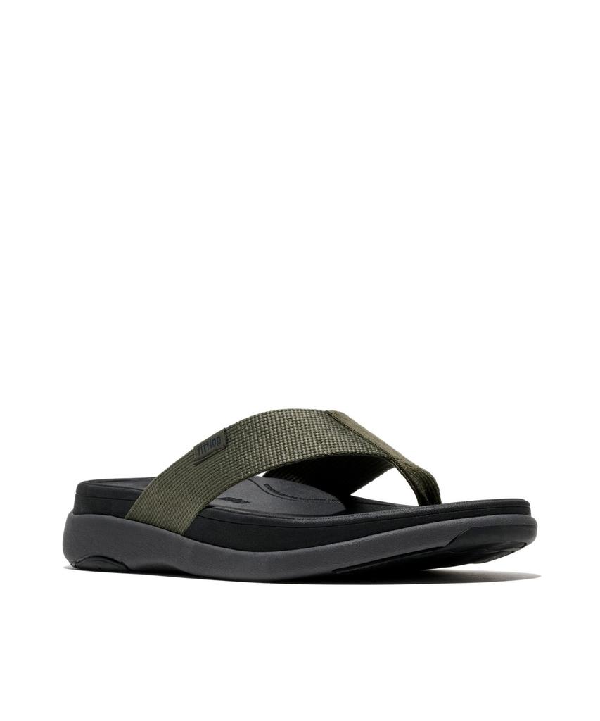 Мужские шлепанцы Fitflop F-Mode Go с текстурированной тесьмой и ремешком между пальцами - Глубокий оливковый (Ft64K1T08J)