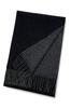 Vita Natur Premium Cashmere Reversible Scarf X Solid Color 100% [Men's Scarf] (180cm 30cm) (Black)