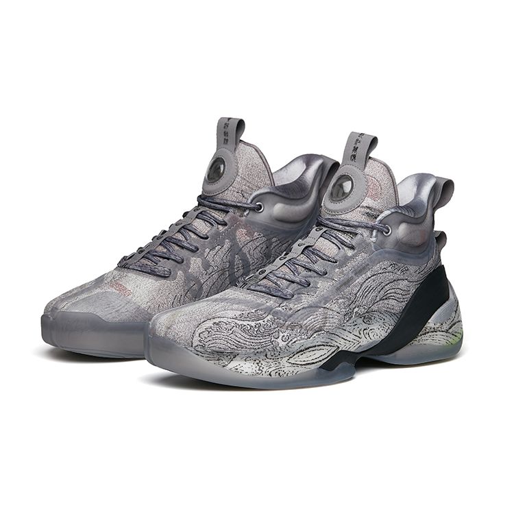 Anta KT7 Thompson 7-го поколения с технологией азота, амортизация, нескользящие, износостойкие, высокие баскетбольные кроссовки, мужские кроссовки, серые 112141101-9