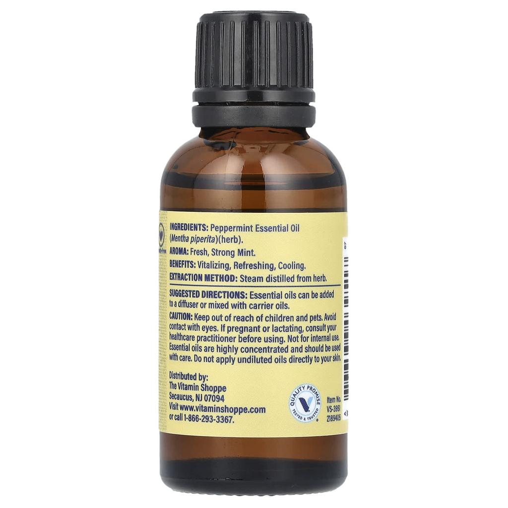 the Vitamin Shoppe 100% Pure Essential Oil, Peppermint, 1 Fl Oz (30 Ml)