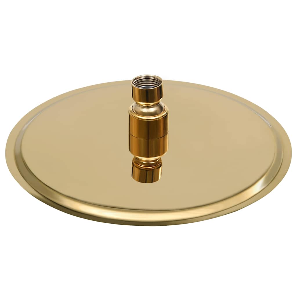 vidaXL Regenbrause Edelstahl 20 cm Rund Golden