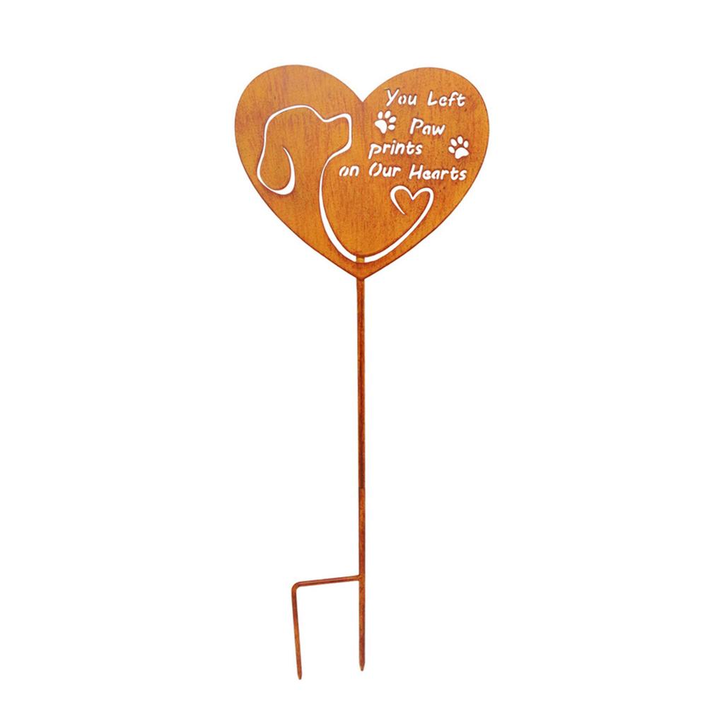 Pet Commemorative Plaque Garden Ornament Heart Shaped Memorial Plaque for Dog Cat Lover and Garden Decor Enthusiasts