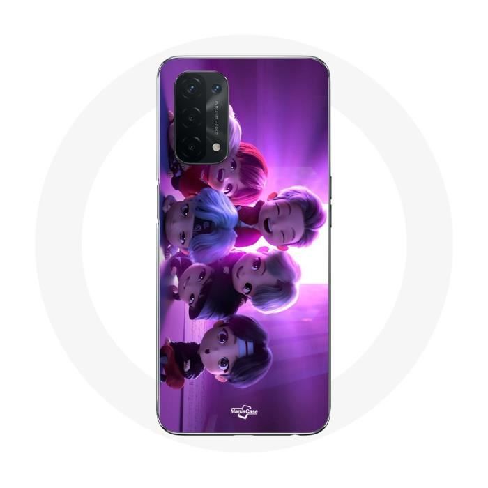 Coque pour Oppo A54 5G BTS TinyTAN Animation Affiche RM Jin Suga J-Hope Jimin V Et Jungkook Mic Drop