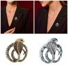 Elegant Brooch Pin Animal Lapel Pin Snake Brooch Sparkling Women Clothing Jewelry Alloy Texture Present for Ladies
