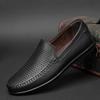 FashionMen Black Loafers Wedding Dress Driving Footwear Moccasins Man Casual Shoes Leather Slip On Super Lightweight Male Shoes