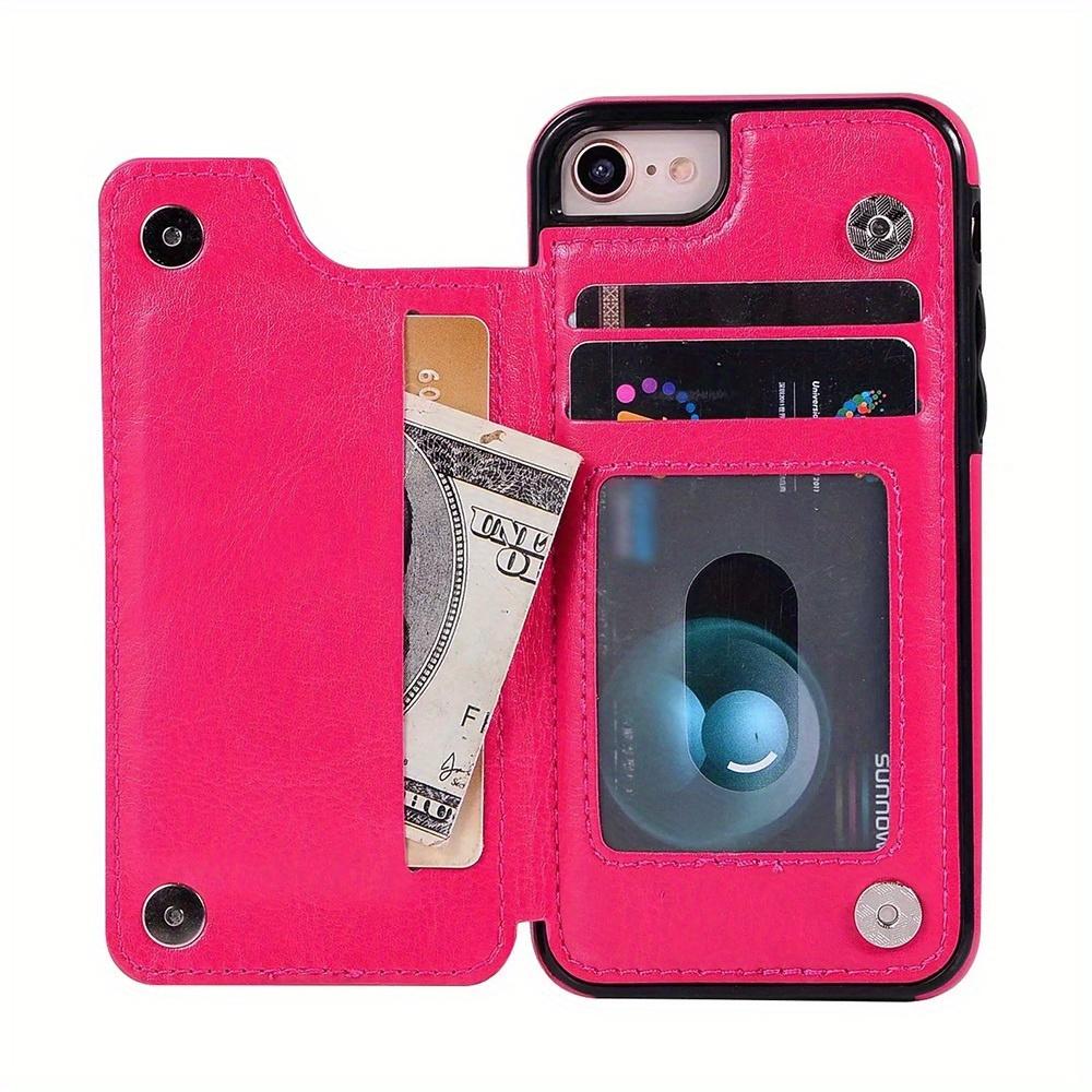Кожаный чехол-кошелек для IPhone 14/13/12/11/Pro Max/Mini/XR/X/XS Max/8/7/6S/6 Plus/SE2/SE3/2022/2020 - держатель для карт и откидная задняя крышка