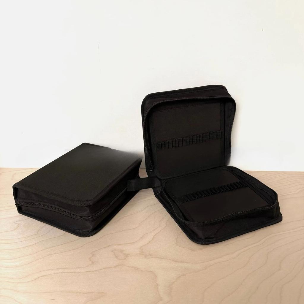 Сумка для хранения цветных карандашей на 36/48/72/120/200 отверстий, чехол большой вместимости, черный пенал, пенал-пенал, школьные принадлежности