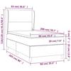 Box Spring Bed with Mattress Black 90x200 cm Velvet
