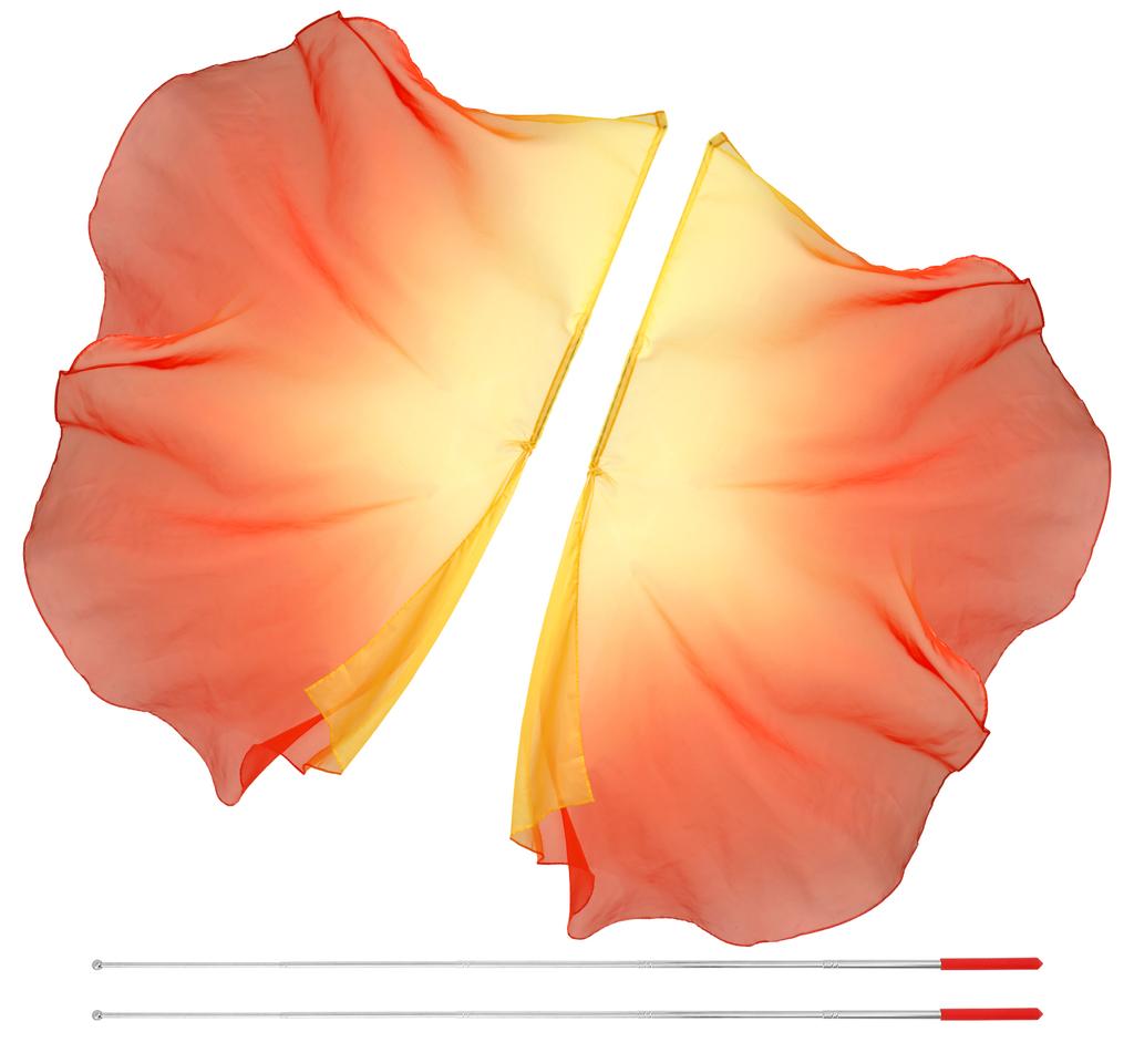 2 шт. 55" Флаги для танца хвалы и поклонения, с раздвижной штангой, полукруглый флаг "Крыло ангела" для поклонения, для церковных танцевальных выступлений