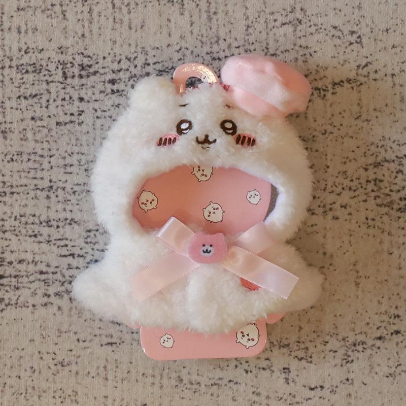 10-15 см кукольная одежда Kawaii Chiikawa Hachiware Usagi плюшевый плащ одежда милый кукольный головной убор мультяшная кукла украшение подвеска
