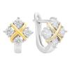 Серебряные серьги с фианитами (2209232)