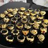 2026 Court Style Retro Heavy Industry Geometric Irregular Brushed Open Ring Women Ins Light Luxury Fashion Exquisite Index Finger Ring