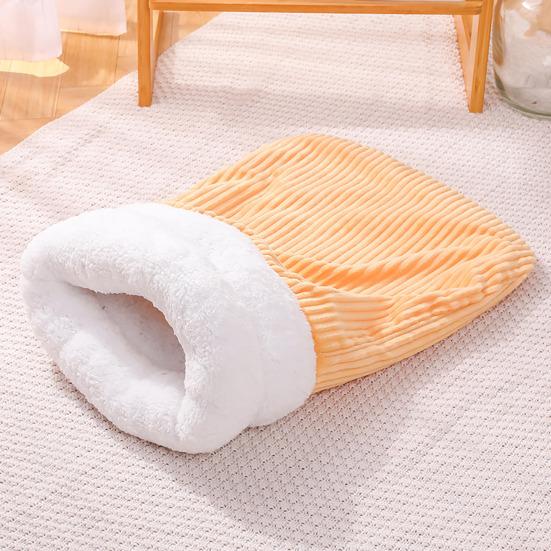 Спальный мешок для кошек Уютная зимняя пещера для кошек Кровать Мягкий плюшевый мешок для кошек Теплый питомец