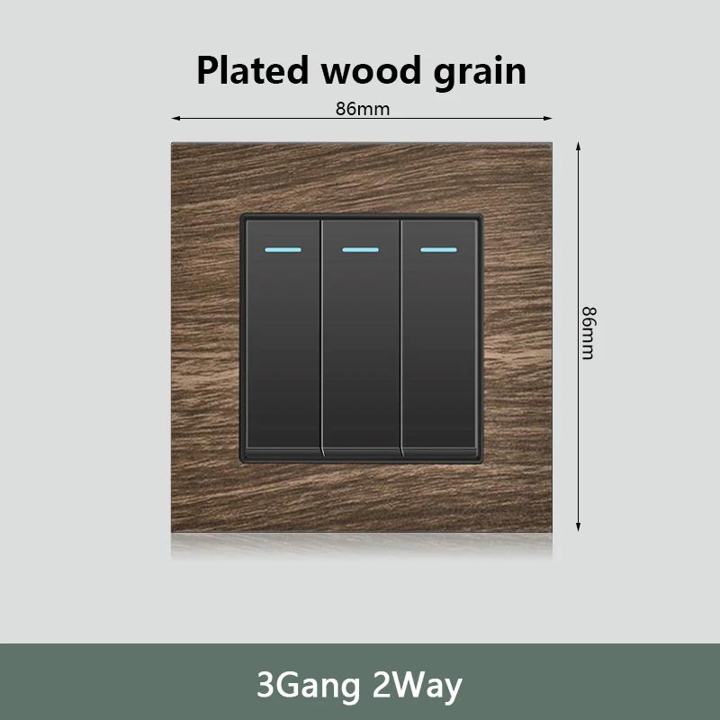 Настенный выключатель с рисунком под дерево, 18 Вт, быстрая настенная розетка типа C 220 В, европейская электрическая розетка EU FR с зарядным устройством USB