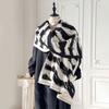 Premium Printed Scarf For Women Cozy Winter Faux Cashmere Pashmina Wraps Luxe Thick Blanket Shawls Echarpe