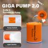 Aerogogo GIGA PUMP 2.0 Ultra Mini Portable Electric Air Pump Inflator Deflator for Swimming Ring Air Mattress Outdoor Camping