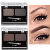 Double Color Eyebrow Powder Makeup Palette Eyebrow Enhancers 3D Eye Brows Shadow Beauty with Brush