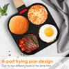 4 Cup Egg Frying Pan Nonslip Omelette Pan Skillet with Oil Brush and Lid Pancake Skillet for Gas Stove Induction Cookware