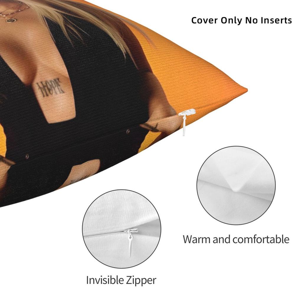 Karol G Tropicoqueta New Album Pillowcase Polyester Cushion Cover Decor Verano Rosa Throw Pillow Case Cover Home Square 40X40Cm