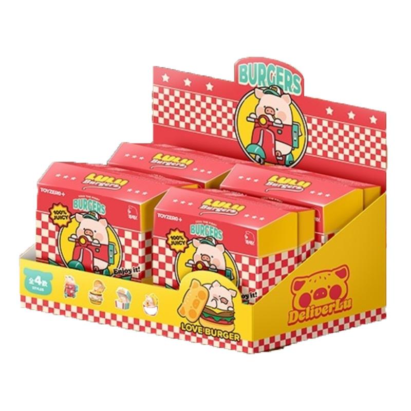 Canned Pig Lulu The Piggy Burgers Urgent Delivery Movable Series Blind Box Collectible Doll Ornament Fun Toys Mystery Box Gift