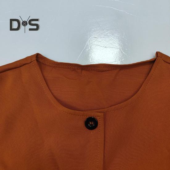 Женская рубашка и юбка, однотонная блузка с круглым вырезом, застегивающаяся на пуговицы, юбка с карманами, летний наряд для офиса, деловых мероприятий