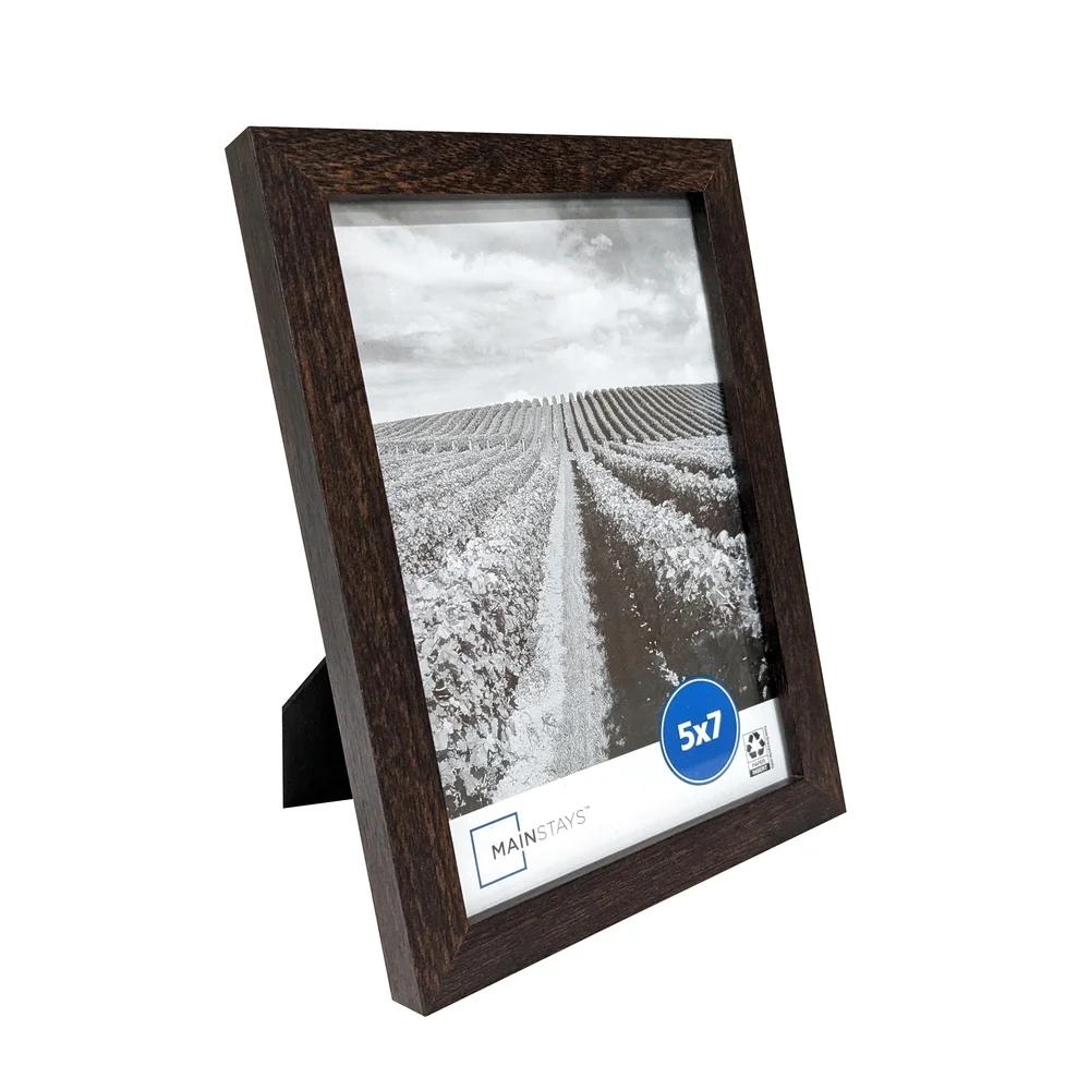 5x7 Brown Picture Frame Set of 6 Wall Mount Tabletop Display Classic Design Home Gallery Decoration