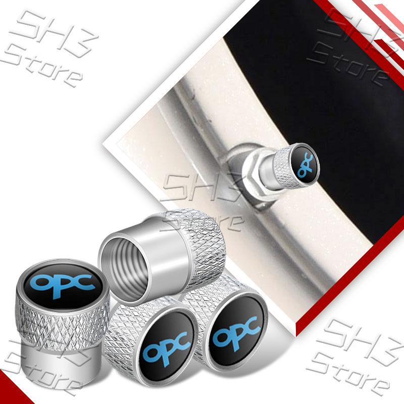 AAAYI1 4Pcs Car Metal Wheel Tire Air Valve Caps Tyre Rim Stem Covers For Vauxhall OPC Line Logo Opel Astra G H J K F Corsa Mokka Zafira