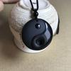 Black Yin Yang Necklace Daily Wear Obsidian Necklace Fashion Tai Chi Pendant  Four Seasons
