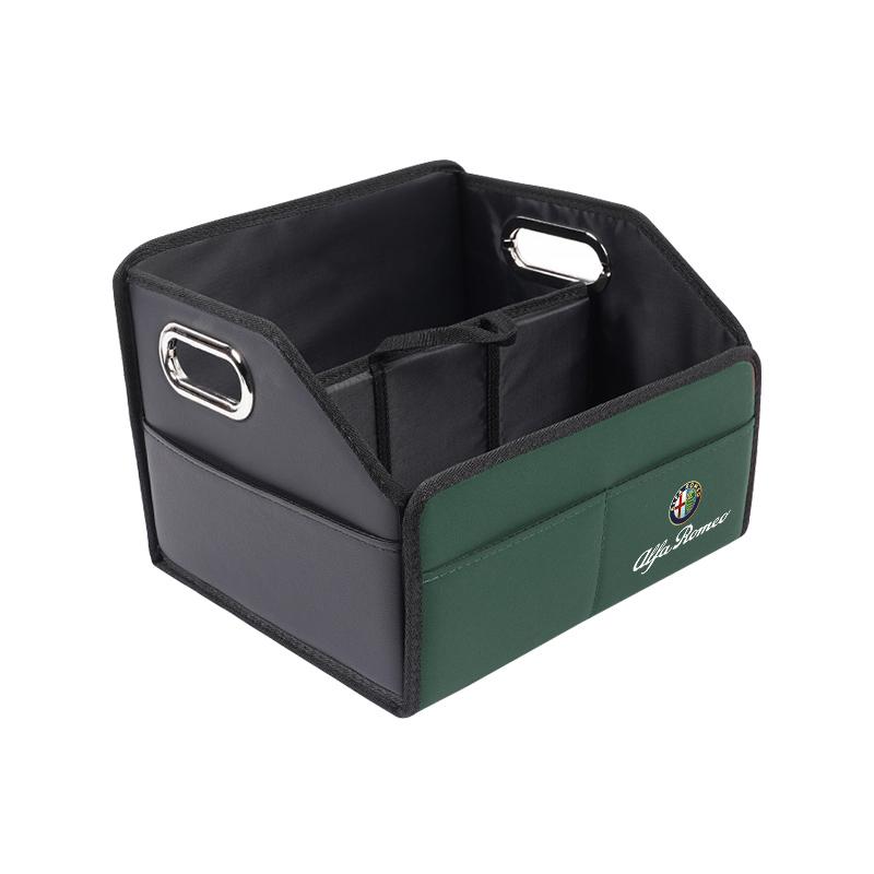 Leather Car Storage Box Trunk Folding Organized Case For Alfa Romeo Giulia Stelvio Giulietta 156 159 147 Mito Tonale Brera DiscoTM6