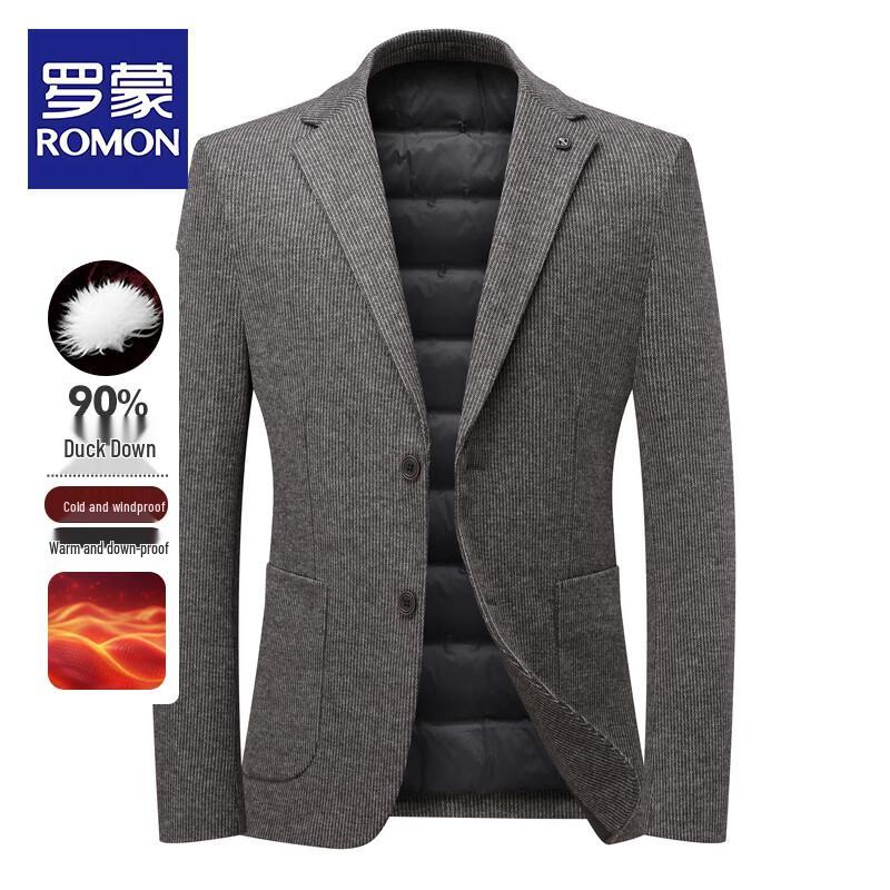 ROMON Мужской зимний блейзер в стиле business casual с наполнителем из пуха и шерсти