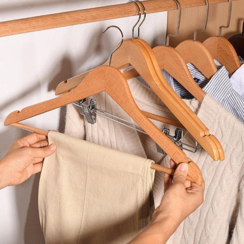 Durable Wood Hangers Swivel Hook Non-Slip Coat Hangers New Wooden Clothes Hangers For Shirts
