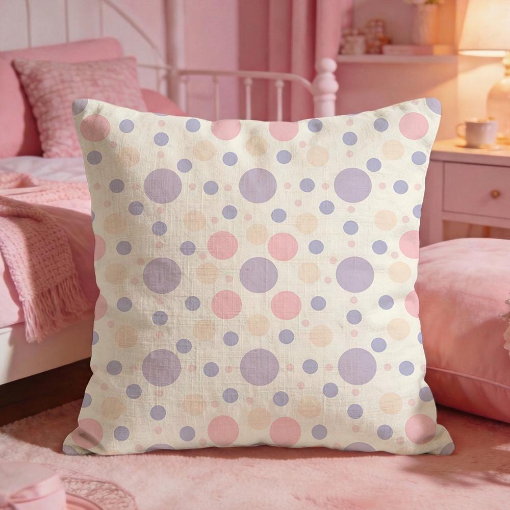 Patternpolka dotS Cushion Cover Premium Comfort Reversible Pillow Cove Two in One Design for Any Room  Car Interior