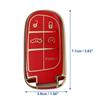ACROPIX TPU 5-кнопочный чехол для пульта дистанционного управления бесключевым доступом, чехол-держатель для ключа для Jeep Cherokee Compass Renegade Grand Cherokee, красный, 1 шт.