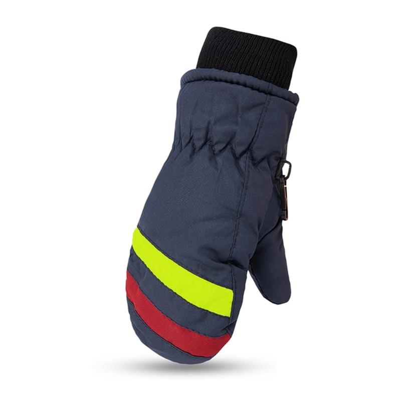 2-5 лет Водонепроницаемые Детские Лыжные Перчатки Зимние Велосипедные Перчатки Противоскользящие Перчатки Теплые Толстые Флисовые Митенки для Сноубординга Перчатки