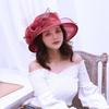 Ruffles Wedding Hat Organza French Vintage Hat Elegant Sunhats
