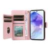 For Samsung Galaxy A55 5G Case with Multi-Card Holder and Strap PU Leather Phone Cover Stand