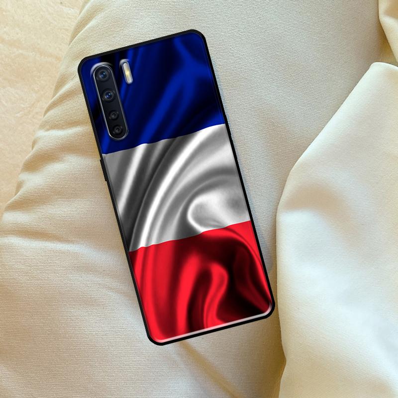 France Flag Case For Oppo A60 A80 A40 A15 A16 A17 A57 A94 A74 A54 A76 A96 A18 A38 A58 A78 A98 A6 A5 Pro